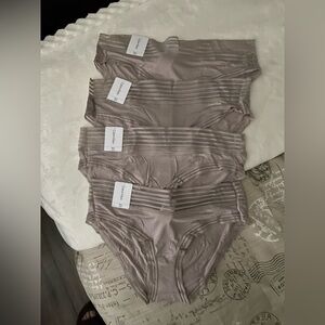 NWT. Calvin Klein Taupe Panties, 4 pc, Sz M